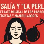 Ilustración artística de una perla brillante rodeada de sombras y manos difusas, simbolizando manipulación emocional y lucha por la paz interior.